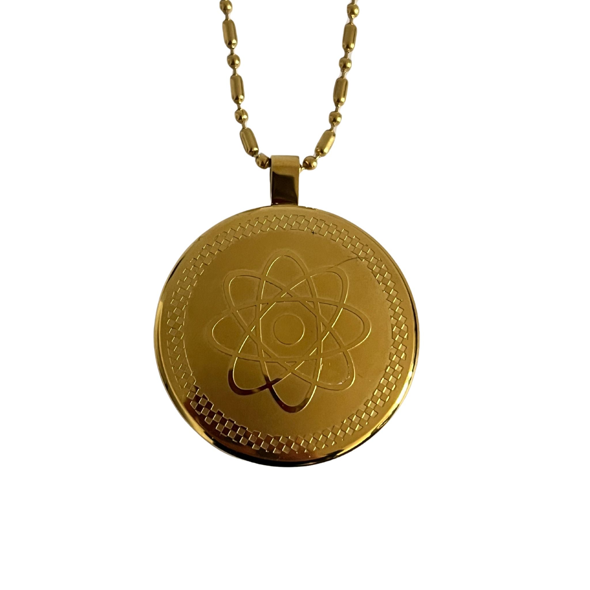 Anti-radiation Medallion of Scalar Energy "GOLD ATOM" 5-7 thousand ju