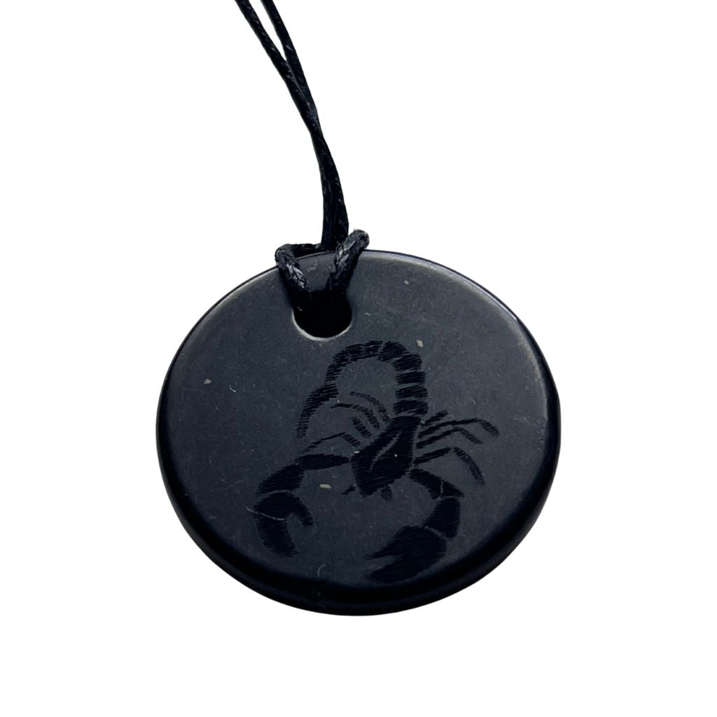 Naszyjnik "Scorpius" z Szungitu 3 cm
