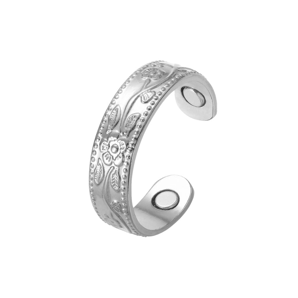 Pierścionek Neodymowy "Silver Petal"